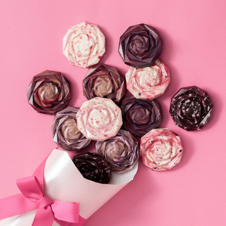 A Dozen Chocolate Roses