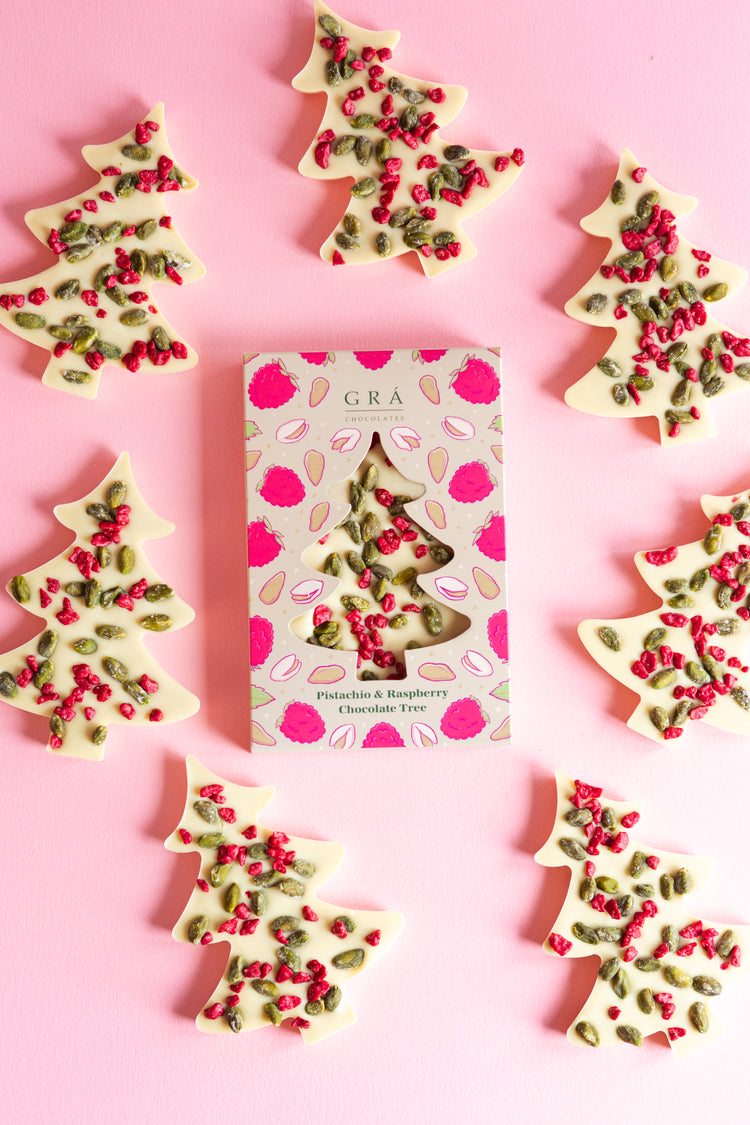 Pistachio and Raspberry Christmas Tree