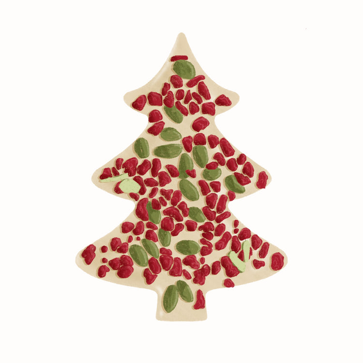 Pistachio and Raspberry Christmas Tree