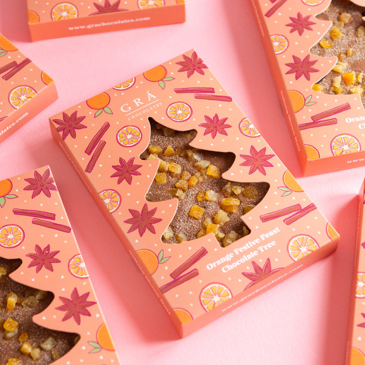 Orange Festive Feast Chocolate Tree