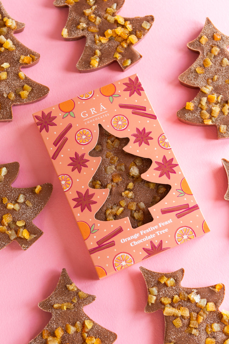 Orange Festive Feast Chocolate Tree