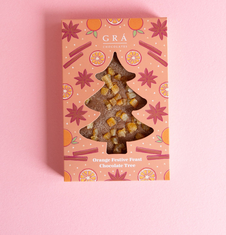 Orange Festive Feast Chocolate Tree