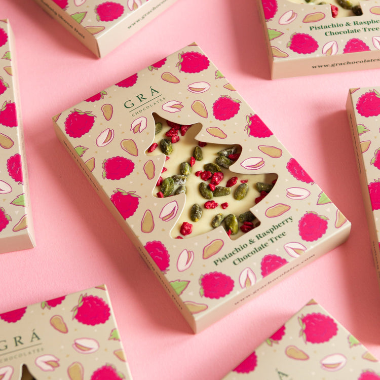 Pistachio and Raspberry Christmas Tree
