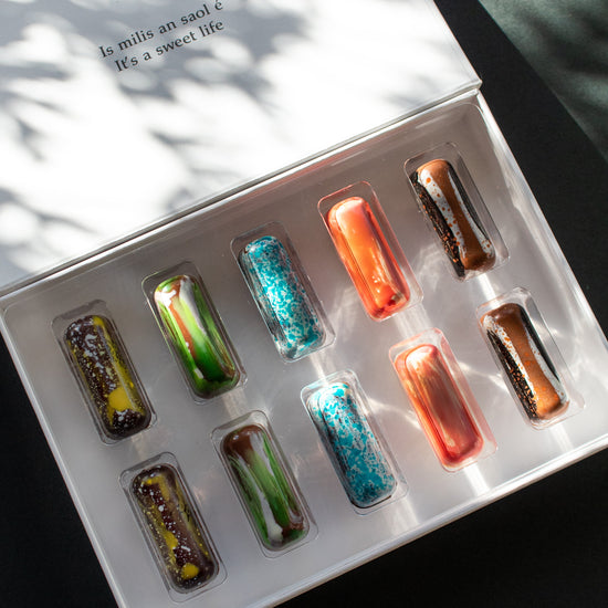 Irish gift, small business, irish business, present, gaeilge, sweet treat, packaging, JJ O'Toole, Box, beautiful, pretty, luxury, 